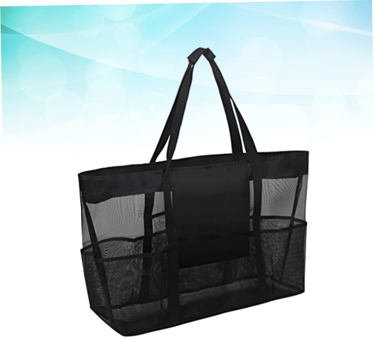 BESPORTBLE Mesh Bag for Travel Beach Toiletry Bag Handles Large Storage Pouch for Toys Laundry and Beach Gear