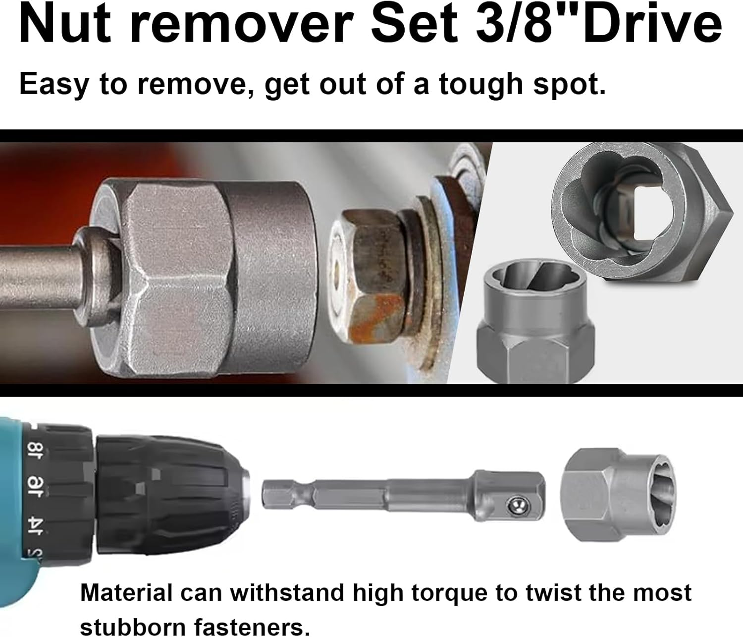Greywolf 40 Pcs Screw Extractor and Bolt Extractor Set，Left-Handed Drill and Easy Extractor，2-In-1 Nut Extractor ，Bolt Nut Remover，For Stripped, Rusted, Broken Screws, Nuts image number 6