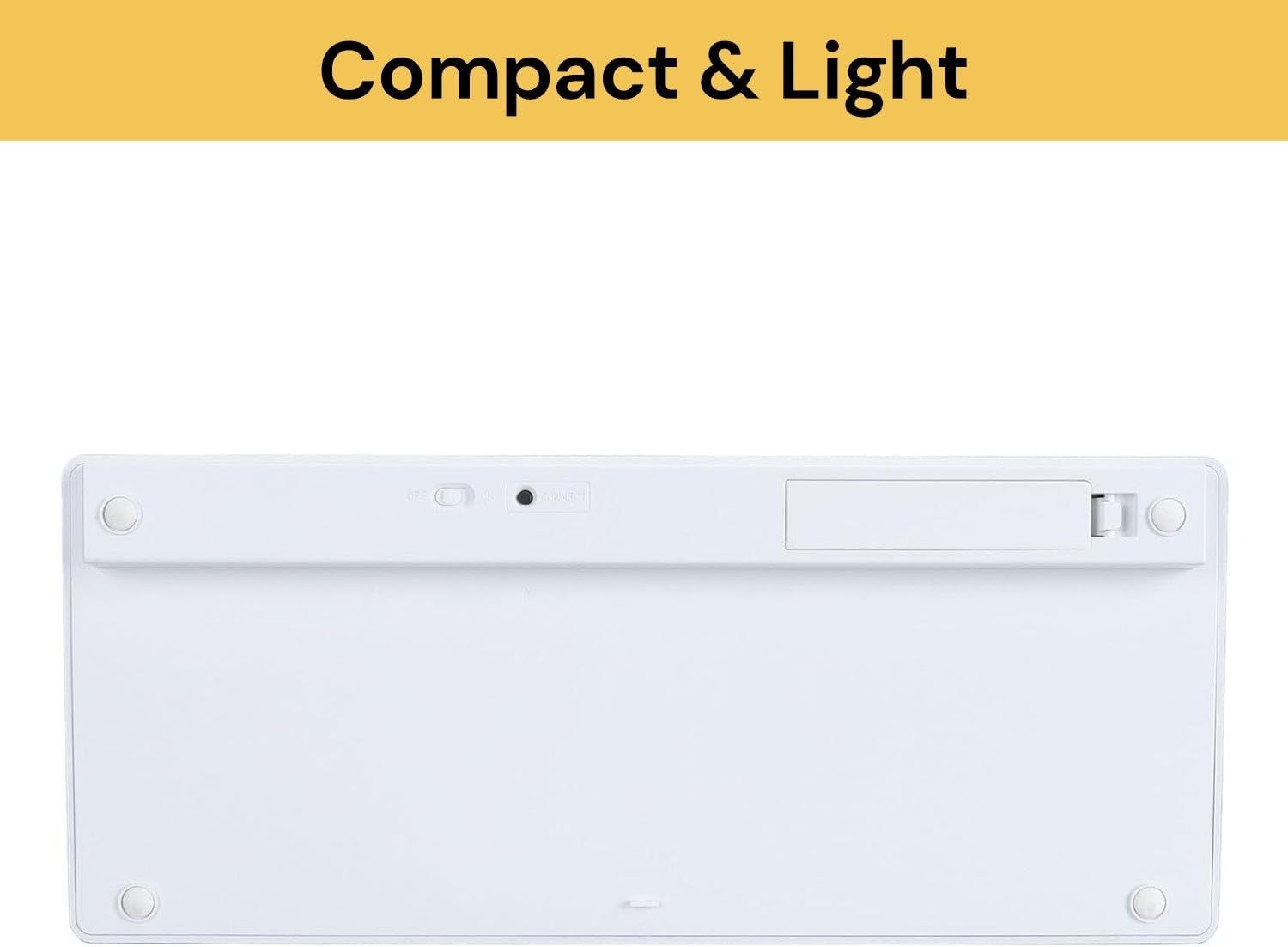 EZONEDEAL Wireless Keyboard - Ultra-Slim Bluetooth Keyboard Flat & Quiet Compatible with All Bluetooth Enabled Devices Compatible with Android, Windows, Computer Keyboards, Laptop, Tablet