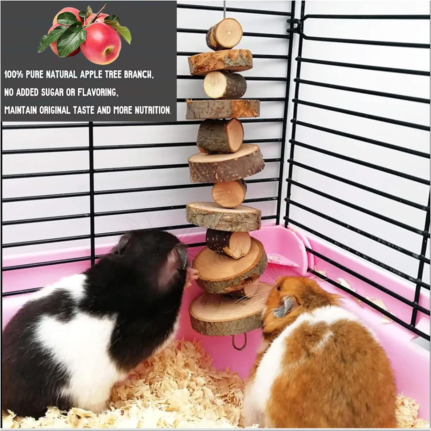 Naturezhen Natural Bunny Chew Toys,Hamster Chew Toys Set, Rabbit Chew Toys,Small Pets Teeth Care Molar Exercise Bunny Toys for Rabbits, Guinea Pig, Hamster and Other Small Animals