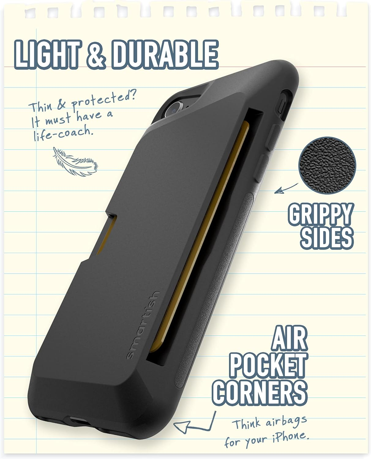 Silk SLK-VT7-BLACK Vault Slim Wallet for Iphone 7/8 image number 2