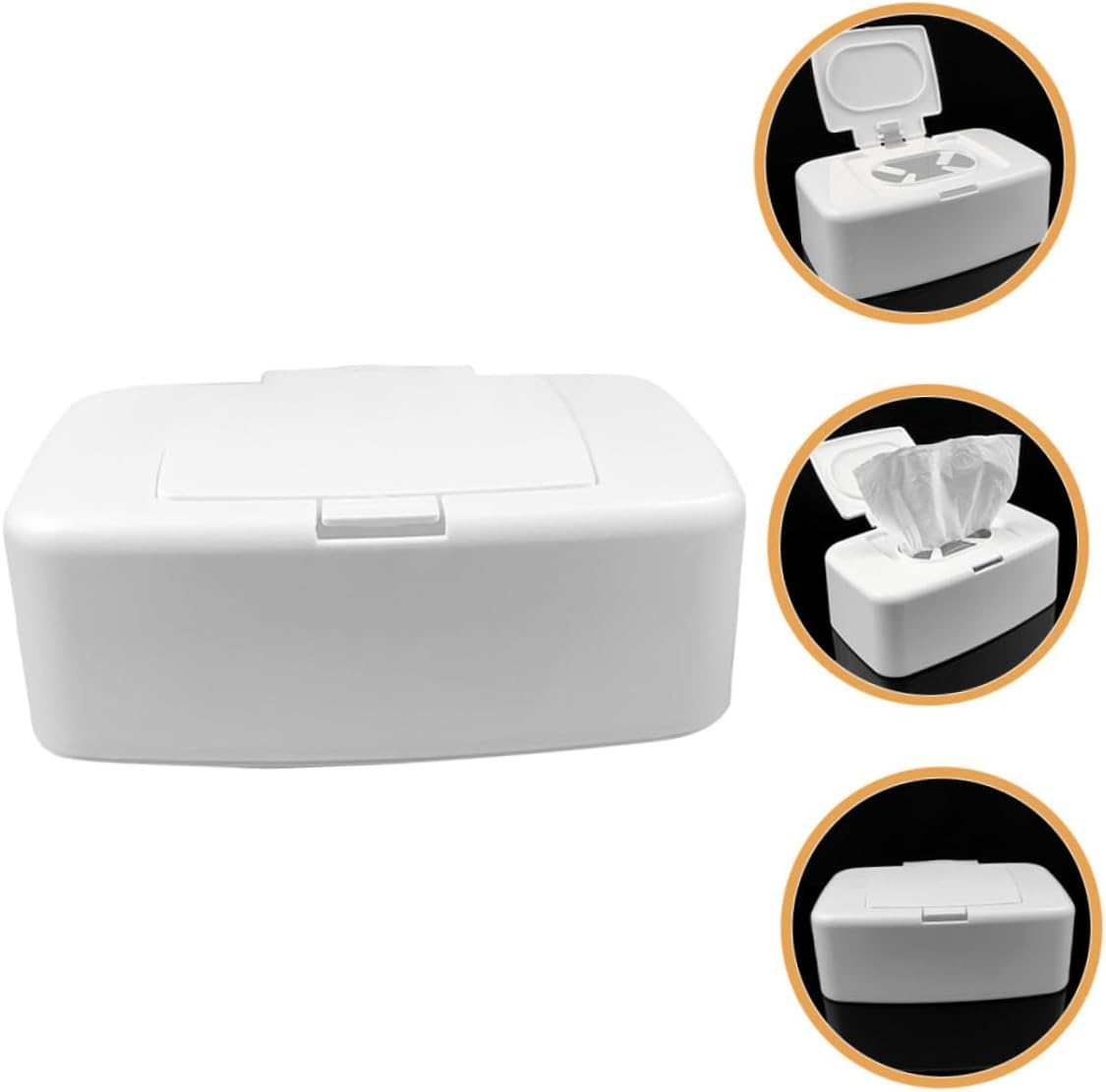 3Pcs Wet Tissue Container for Home and Nursery Keeps Wipes Fresh Easy One-Handed for Kitchen and Bathroom Use image number 2
