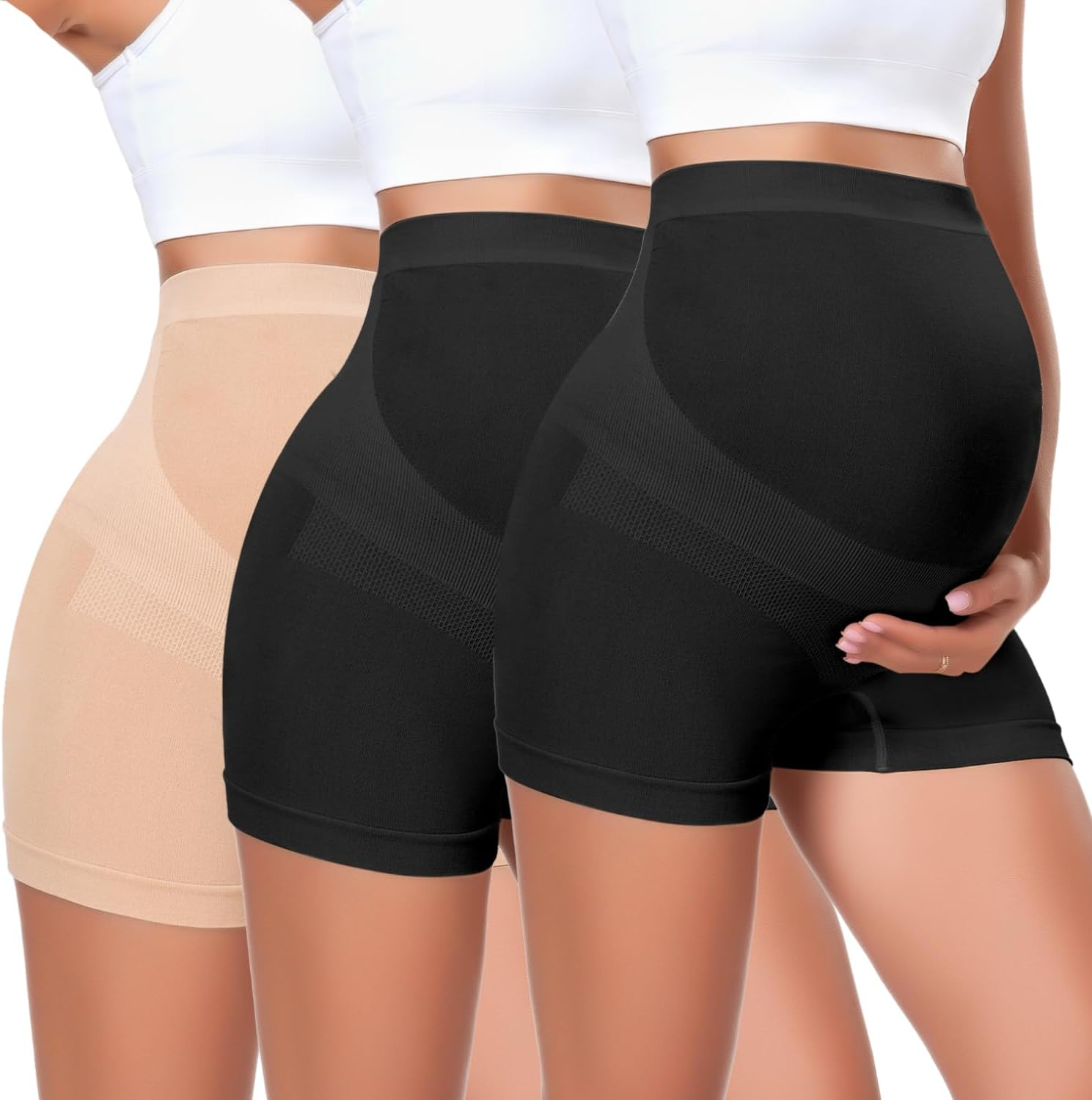 Women Seamless Shorts Maternity Shapewear High Waist Short Thigh Underwear