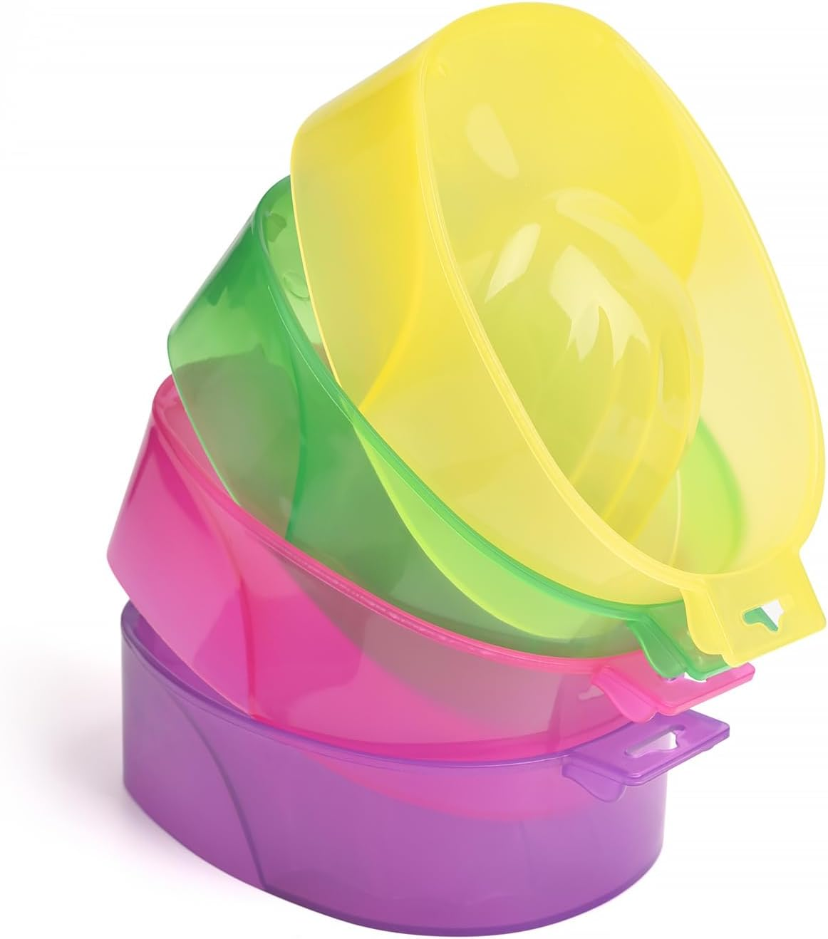 KADS Nail Art Translucent Acrylic Nail Soaking Bowl 5 Colors to Choose Soften the Dead Skin Wash and Clean the Hands Soak with Nourishing Liquid (Pink) image number 4