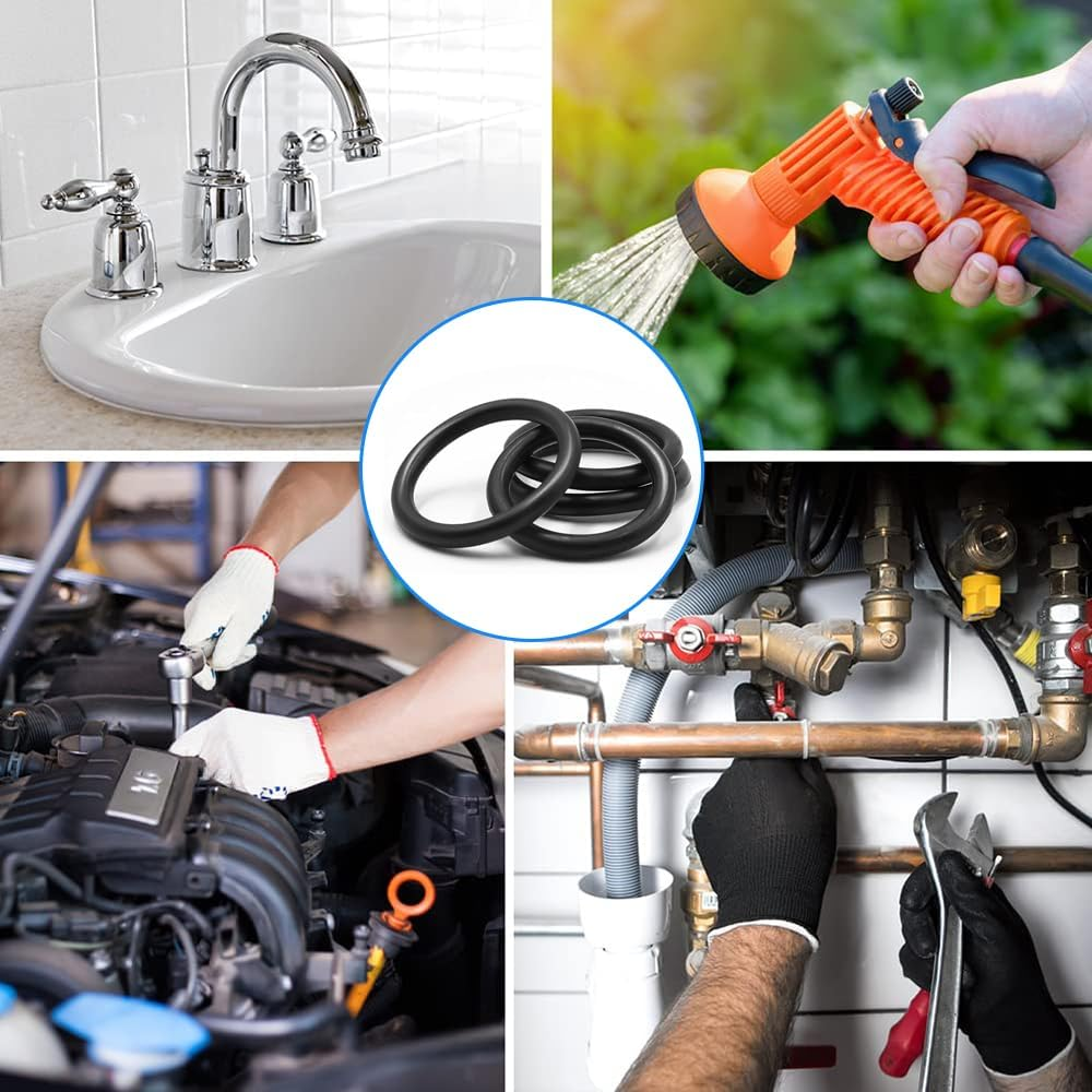 Jindizi 1200 Pcs Rubber O Rings Kit, 24 Sizes Car Air Conditioning Compressor O Ring Rubber Seals Tool Kit with Plactics Box Kit image number 6