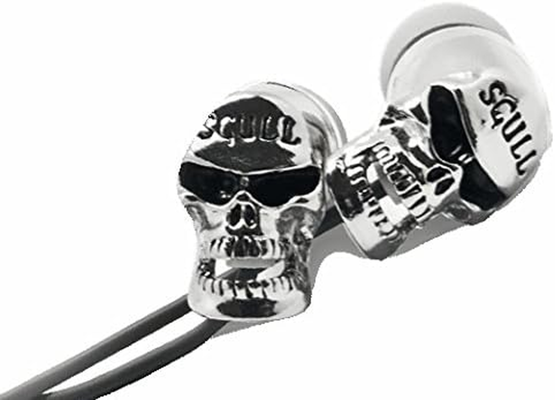 Gavio G25EE03512 [Iphone/Blackberry/Samsung Compatible Inner Earphones with Microphone] Skull Chrome Plated image number 2