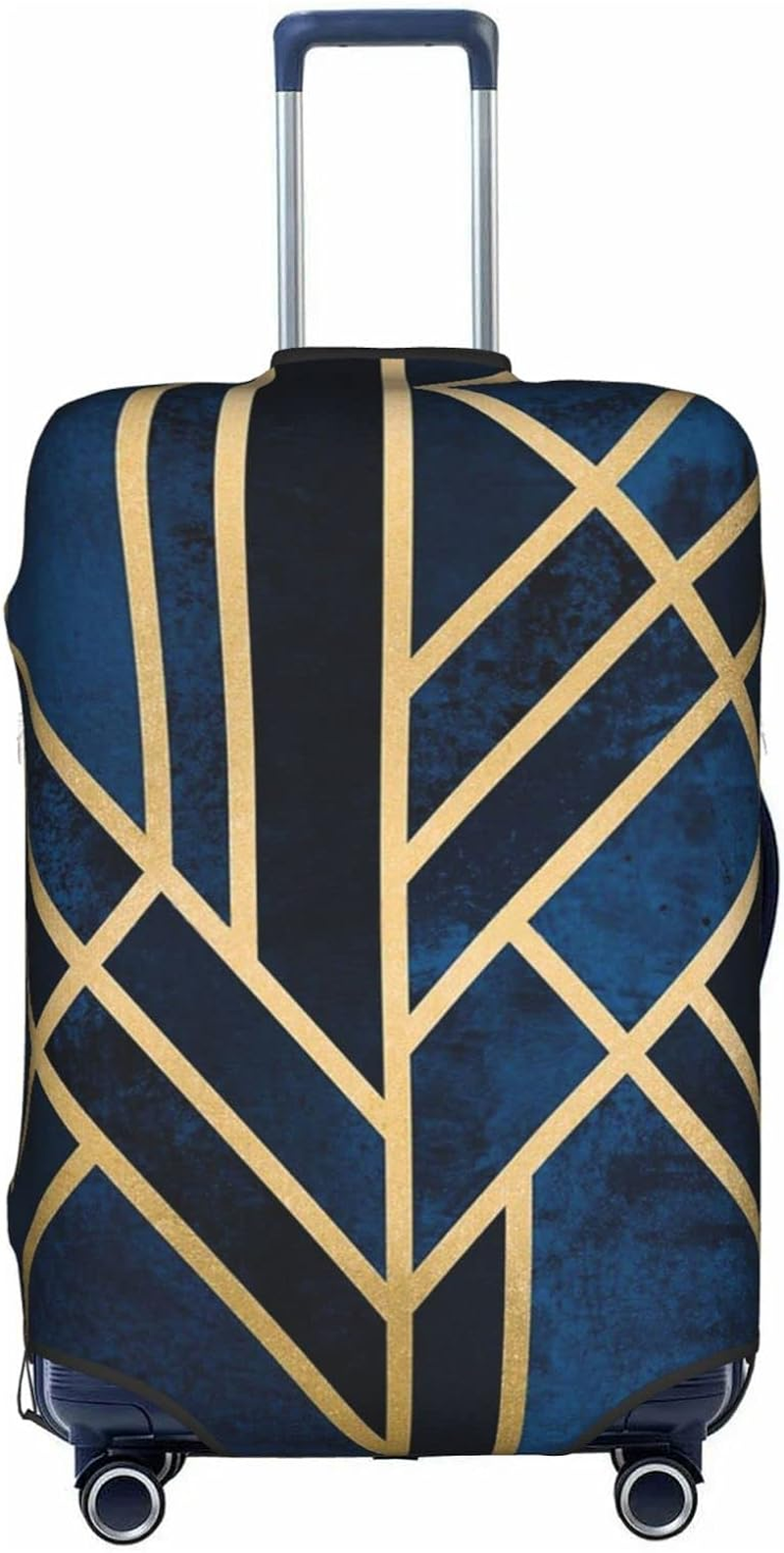 Abstract Geometric Striped Luggage Cover Washable Suitcase Protector Anti-Scratch Suitcase Cover Fits 18-32 Inch Luggage image number 6
