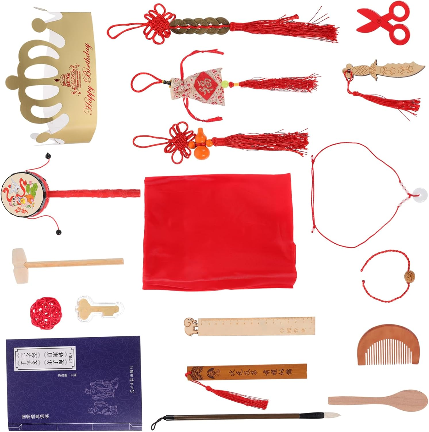 PRETYZOOM 1 Set Chinese Elements Birthday Set for Home Decor and Play for First Birthday Celebration Vintage and Creative Design image number 1