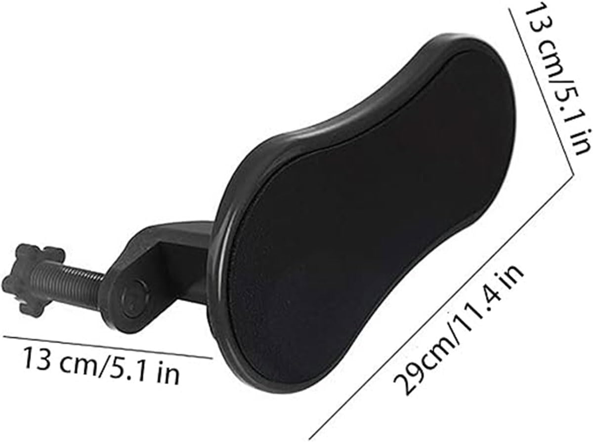AIMALL 1PC Adjustable Arm Support Bracket Desk-Mounted Armrest with Sturdy ABS Plastic Relieves Arm Fatigue Fits Tables with Thickness of 1.57 Inches Ergonomic Design 13X13X29Cm image number 3