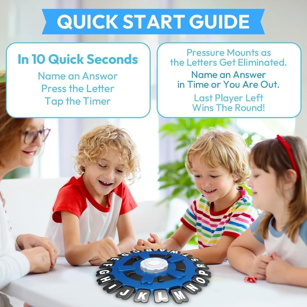 Board Games，Tapple Word Game，Family Board Game, Educational Puzzle Game，Letter Game, Think Words Interactive Board, Perfect Plaything for Family and Friends Party，Portable Packaging image number 2