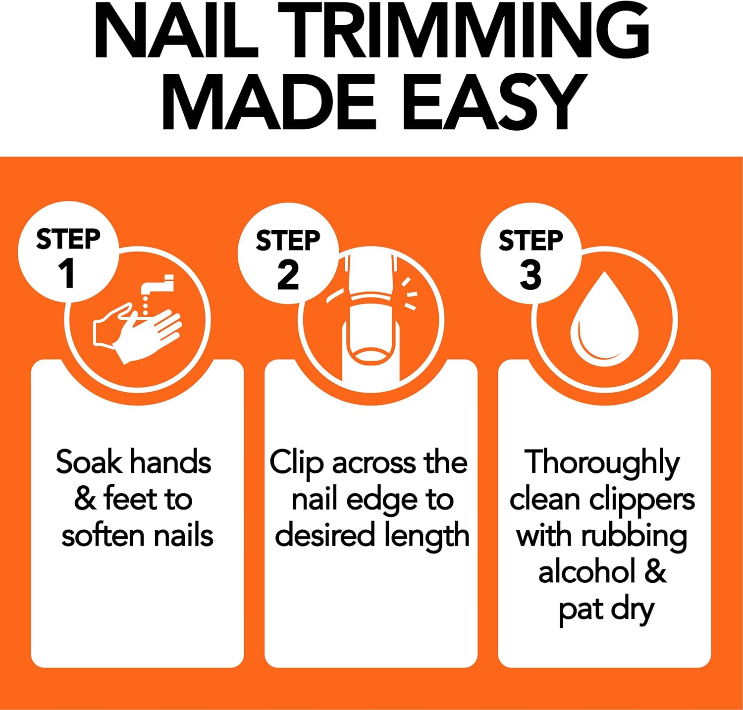 KOHM Nail Clippers for Thick Nails - Heavy Duty, Sharp Wide Mouth Professional Fingernail and Toenail Clippers for Men, Women & Seniors, Black image number 6