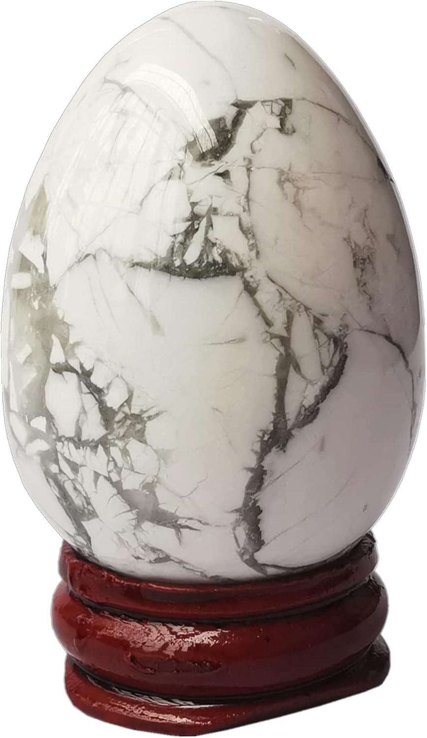 Natural African Bloodstone Egg-Shape Meditation Chakra and Home Decor Balancing Gemstone and Crystals Figurines Kit,1.96"X 1.37"Reiki Healers and Yoga Practioner,With Wooden Stand image number 6