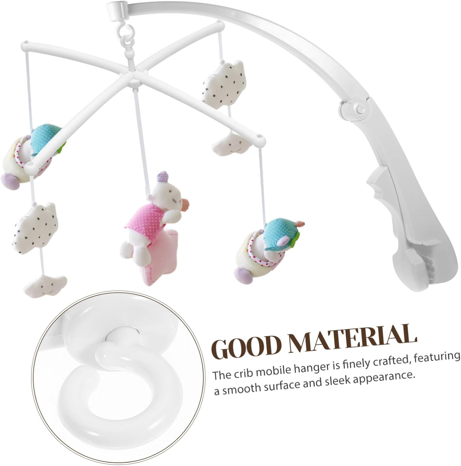 Crib Mobile Arm Stand Holder Bracket for Bed Bell Musical Cot Mobile Clouds DIY Decor image number 2