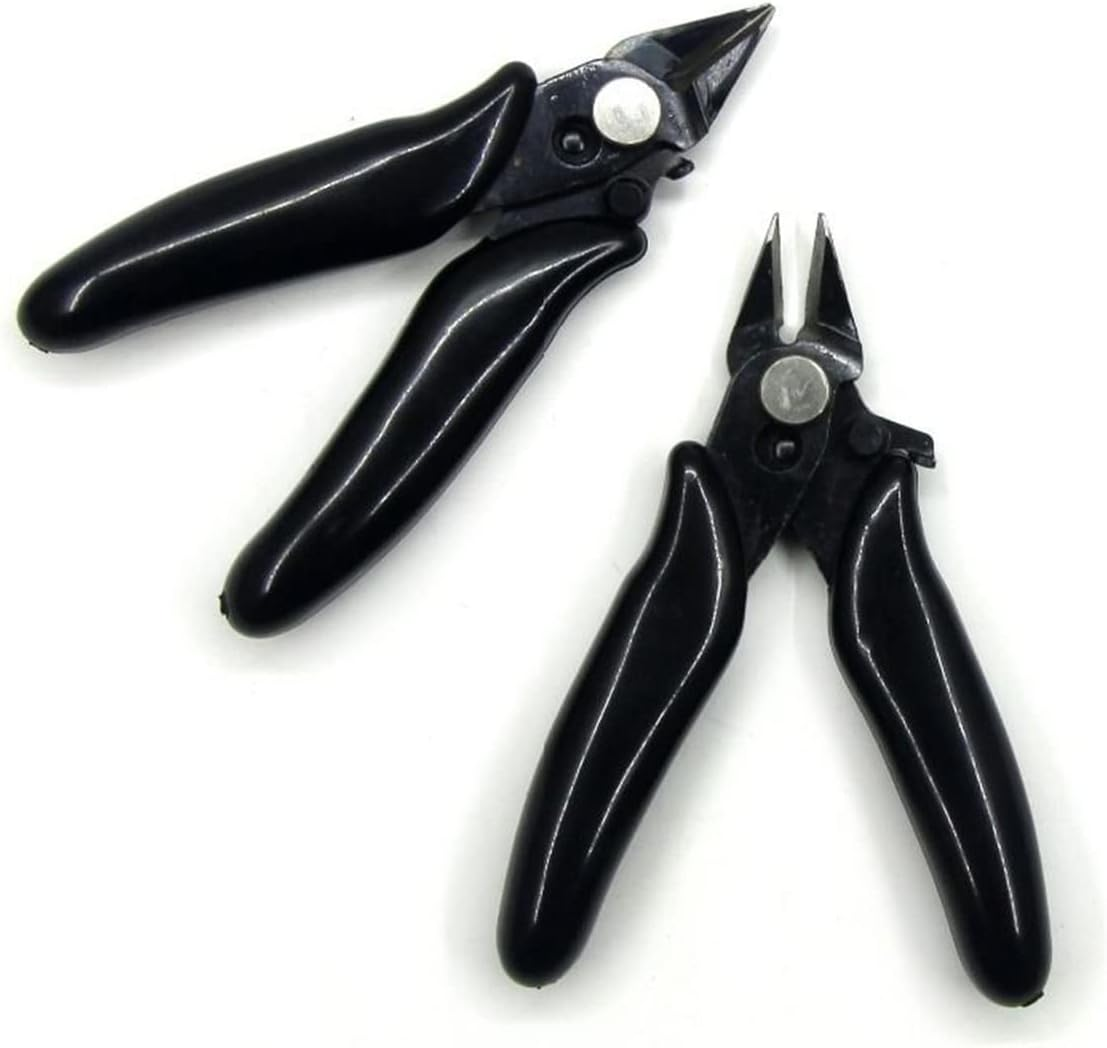 Maizoon 2 Pcs 8.9Cm/3.5Inch Flush Cutter, Micro Precision Wire Pliers with Anti-Slip Handle for Electronics Aluminum Jewelry Making 3D Printing Copper Cables Model image number 4