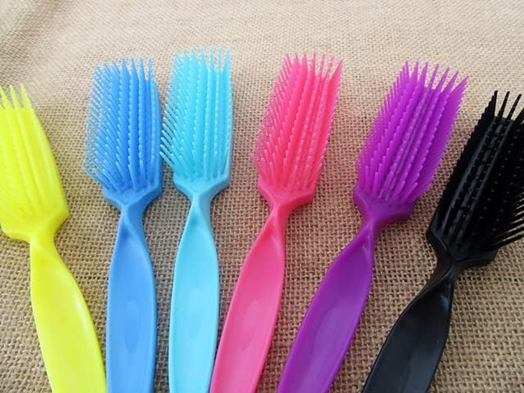12 New Candy Color Comfort Hairbrush Combs Mixed image number 1