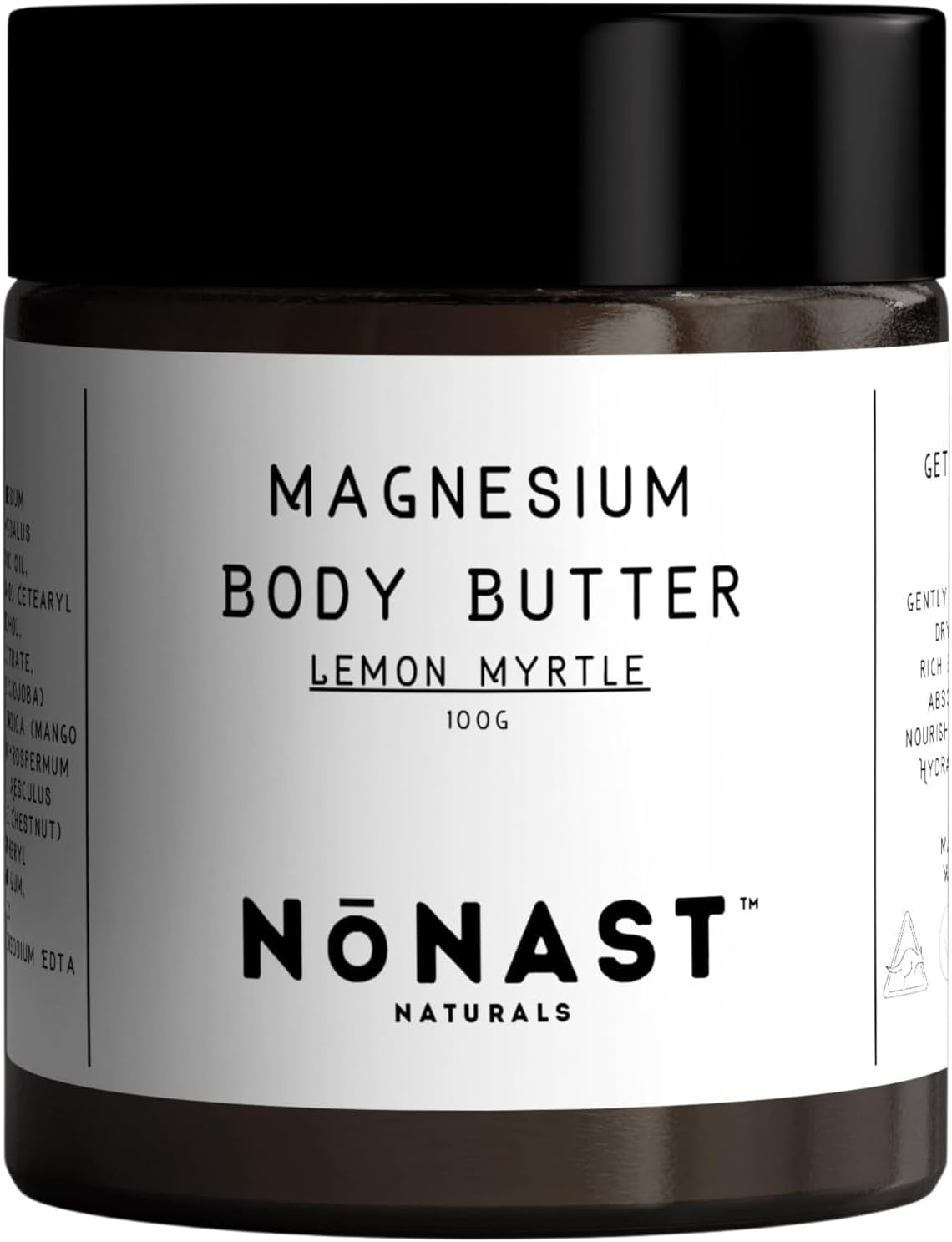 NONAST Magnesium Body Butter 100G &ndash; Lemon Myrtle | Hydrating & Relaxing Cream | Vegan, Australian-Made Skincare image number 4