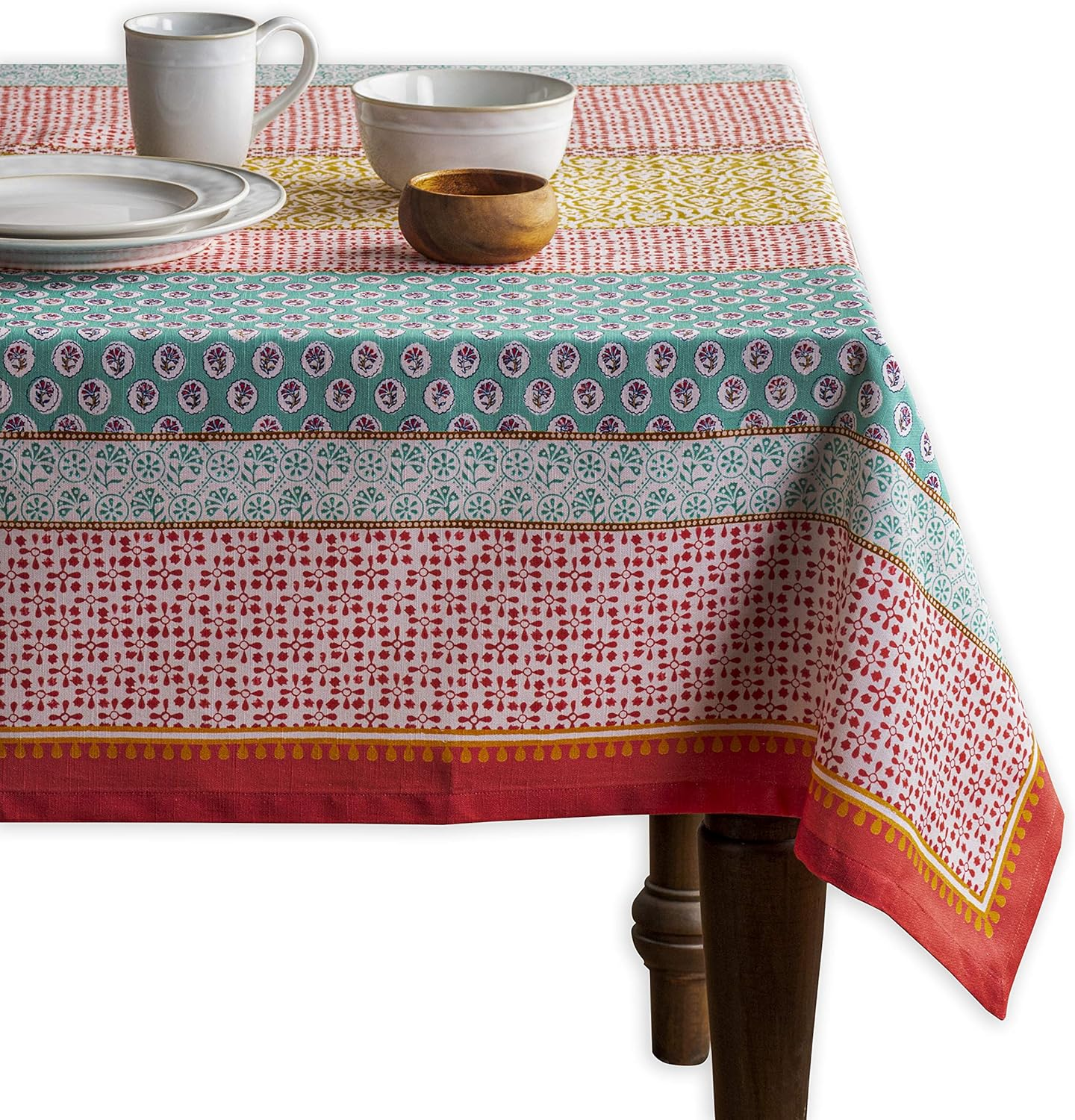 Maison D'Hermine Table Cloth Rectangle Table 100% Cotton 60 X 108 Inches Tablecloth Reusable Decorative Everyday Use for Dining Room, Farmhouse, Home, Party, Festive & Wedding Spring Summer - Provence image number 5