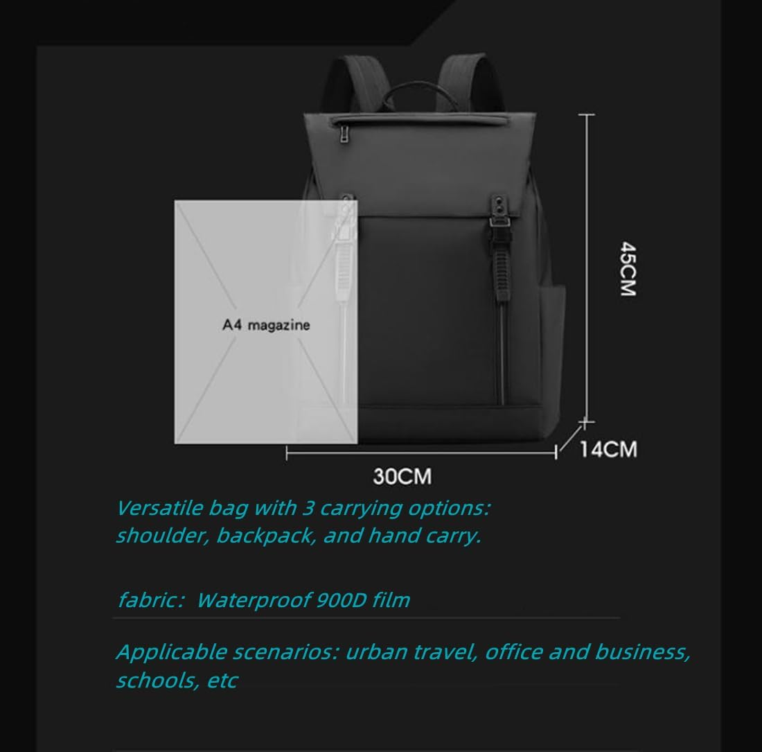 Fashion Laptop Backpack, Tear Resistant Business Backpack for Travelling, Extra Large Laptop Backpack for Men Women, Water Resistant Backpack for School, Fits up to 16Inch Notebook, Deep Blue image number 4