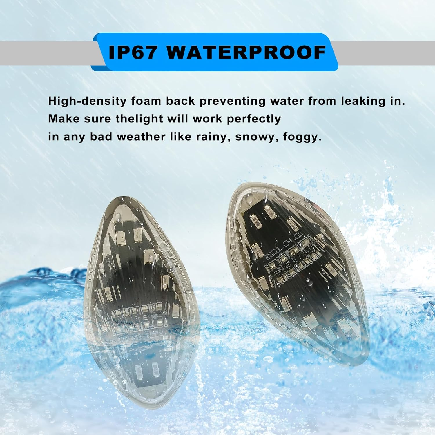 Motorcycle LED Front Flush Mount Turn Signal Light, Brake Blinker Indicator for Honda Grom 2014-2018 Flush LED Turn Signals Light (Pack of 2) image number 3