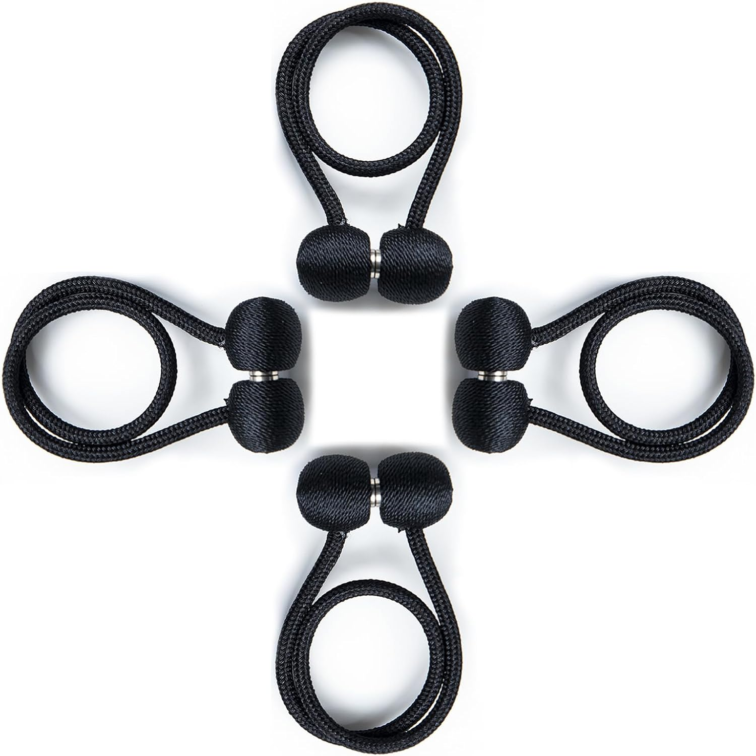 SHELFLOVER Green Magnetic Curtain Tiebacks 8Pcs, Curtain Buckles Holders for Bedroom Living Room Home Window Treatment Decorative