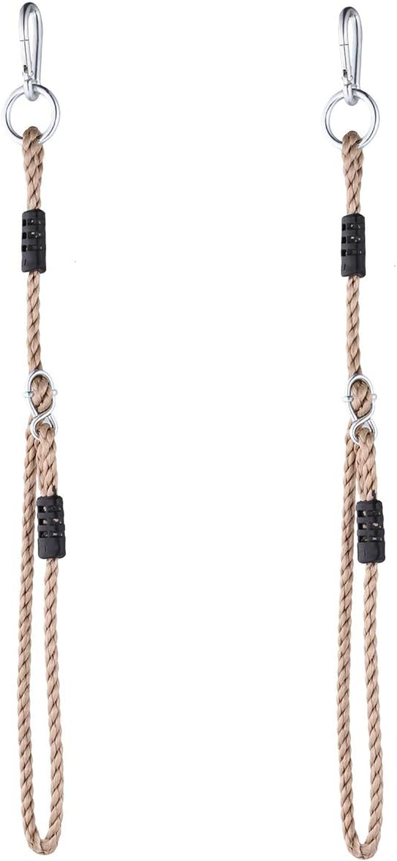 NOSTAFY 2PC Heavy Duty Length Adjustable Nylon Rope Express Setup Hanging Tree Straps (250 Lbs Limited/Each) for Outdoor Swings Hammock Playground Set Accessories image number 2