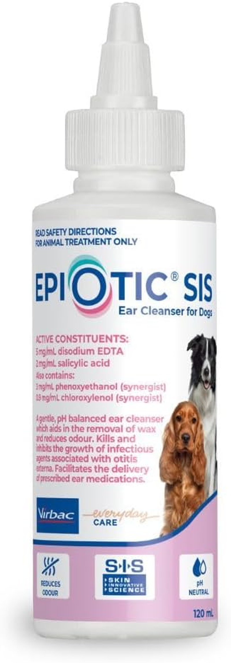 VIRBAC EPIOTIC SIS EAR CLEANSER for DOGS 120ML