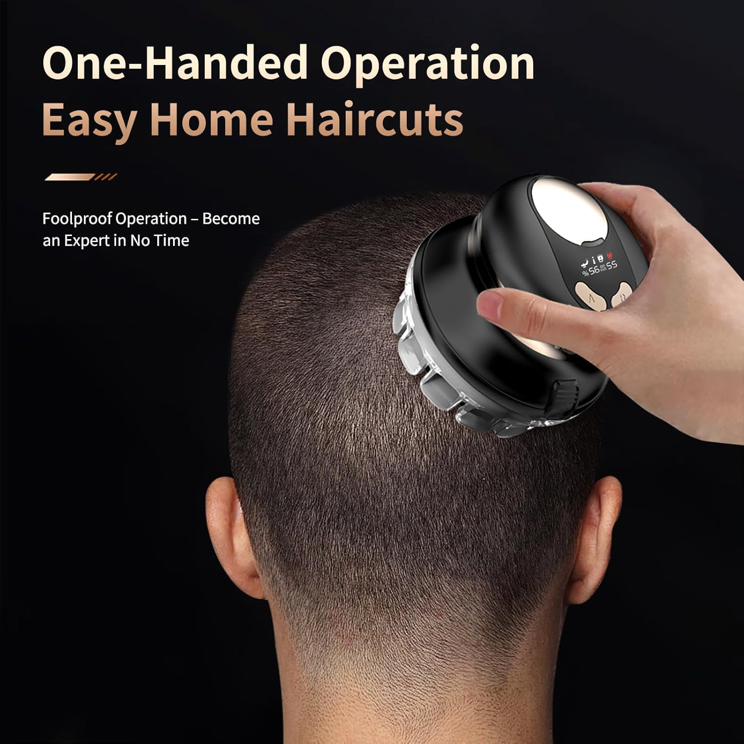 Cordless Self Hair Clippers for Men, Waterproof Electric Hair Trimmer for Short Hair, Easy Home Haircut Grooming Kit image number 4