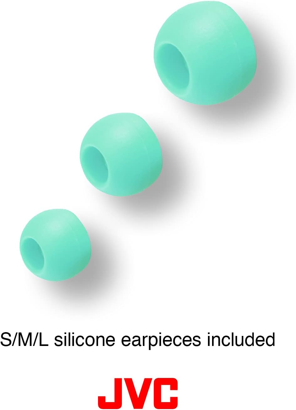 JVC in Ear Headphones Sweat Proof Earphones with Built-In Remote and Mic for Call Handling, White - Black image number 4