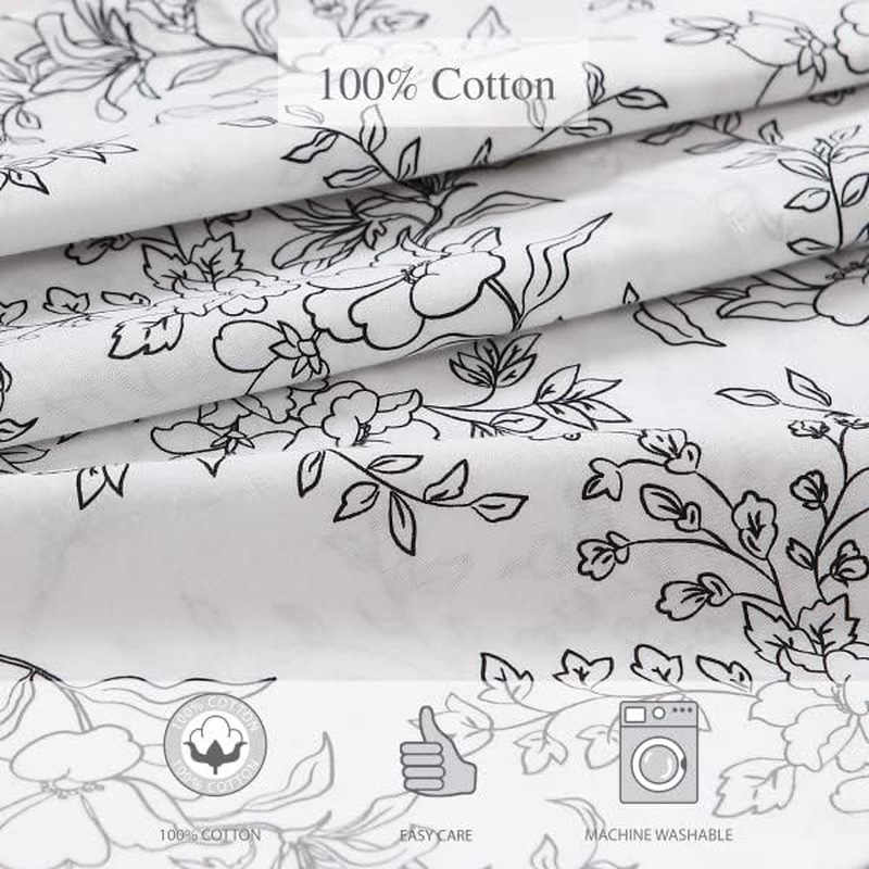 Stone Cottage - King Sheets, Cotton Percale Bedding Set, Crisp & Cool Ideal Bedding Set (Hawley Floral, King) image number 4