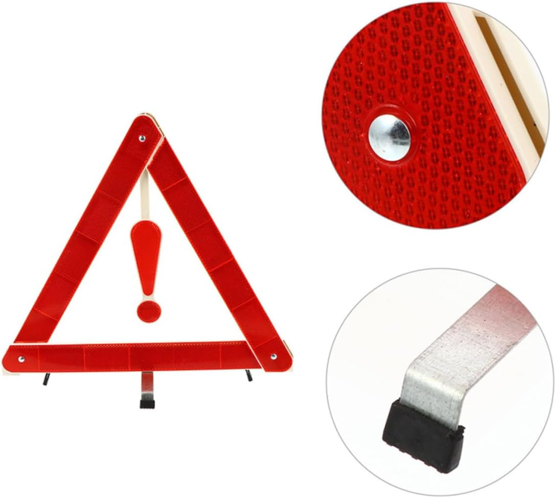 SOLUSTRE 3Pcs Reflective Road Markers Safety Triangles Emergency Triangles for Highway Warning Reflective Sign Roadside Reflectors image number 6