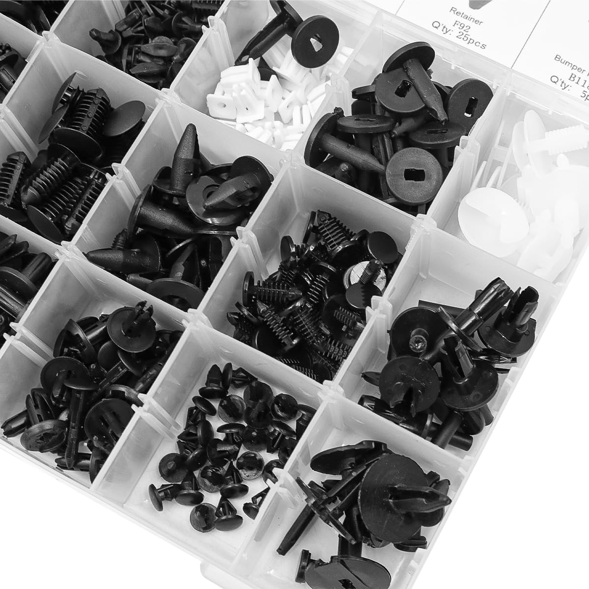 415 Pcs NUZAMAS Car Retainer Clips 18 Popular Sizes Push-In Rivet Set Bumper Fastener Clips Auto Push Pin Rivets Set Compatible with GM Ford Toyota Honda BMW image number 4