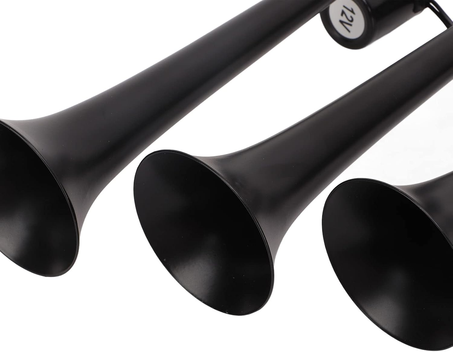 Car Air Horn, 135Db 3 Hole Air Horn DC 12V Loud Sound Trumpet Air Horn for Trucks Vans Boats Yachts Mine Car