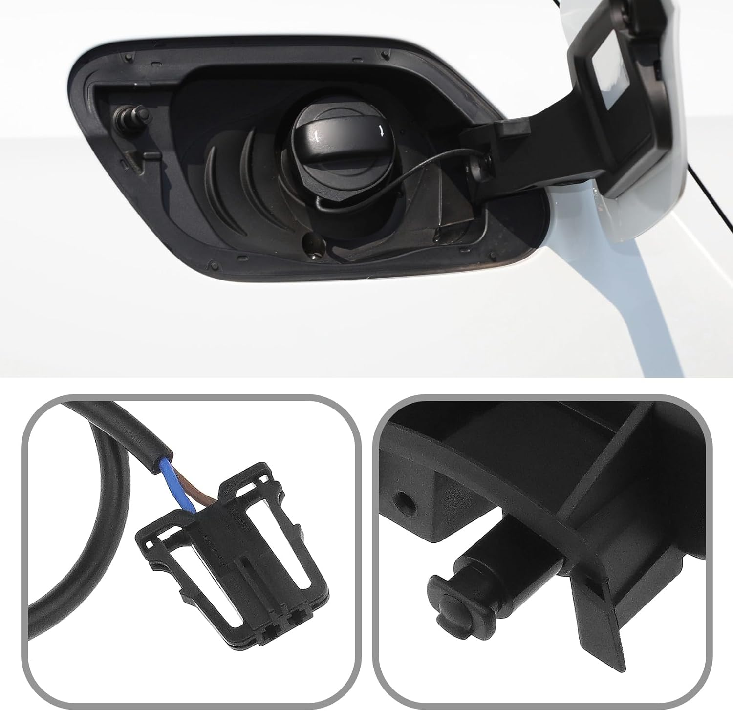 Fuel Filler Door Lock Actuator, Fuel Tank Cap Lock Actuator for Car 5C6810773H 5C6810773K 5C6810773B Compatible with VW Compatible with Skoda ABS Plastic Replacement image number 6