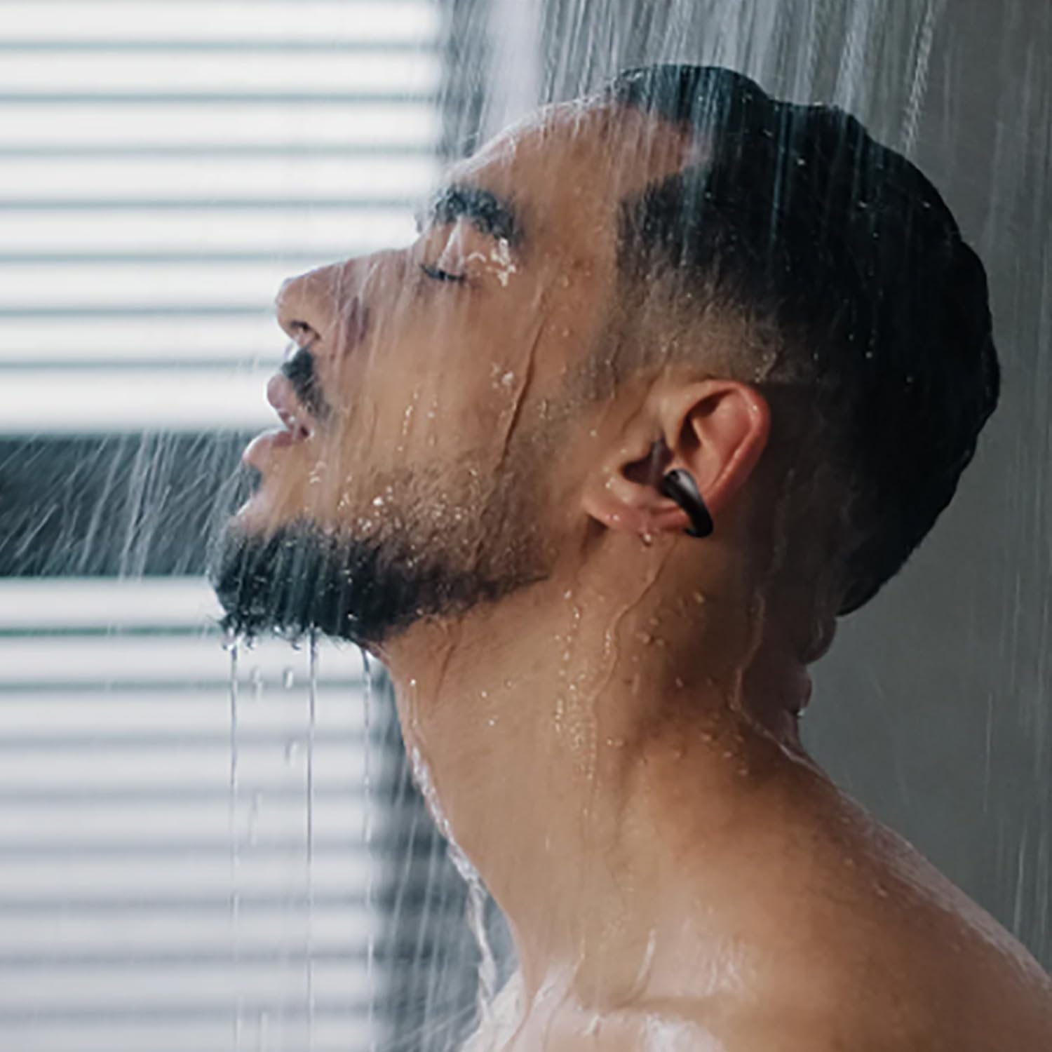 Sol Waterproof Earbuds, Shower Pods, Bone Conduction, Noise Canceling Sports Bluetooth 5.3 Ear Clip Earphones