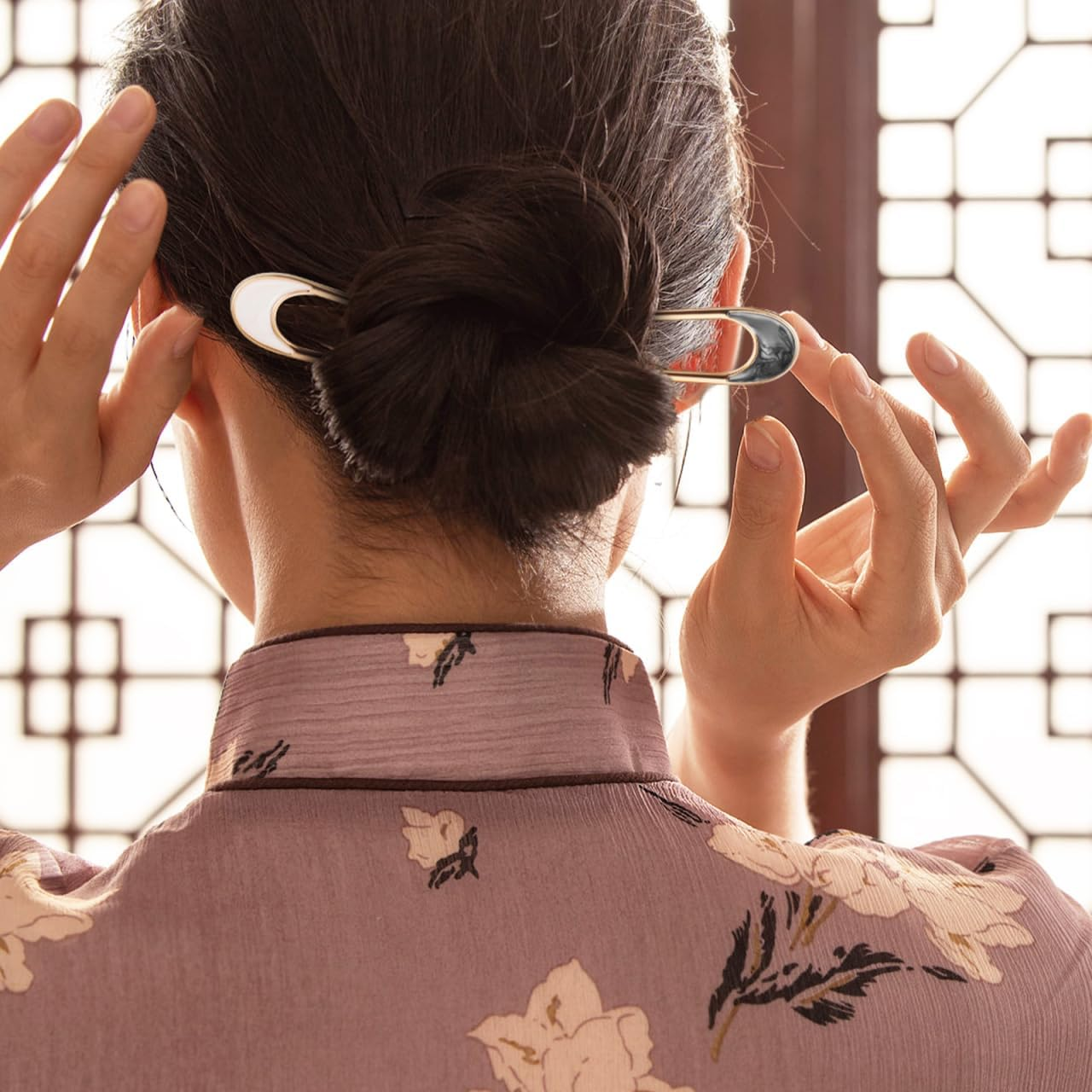 Healeved French Hair Pin - 4 Pieces U-Shaped Metal Hair Pins for Thick Hair, Large French Twist Hair Pin for All Hair Types of Women and Girls - Women'S Styling Hair Accessories image number 2