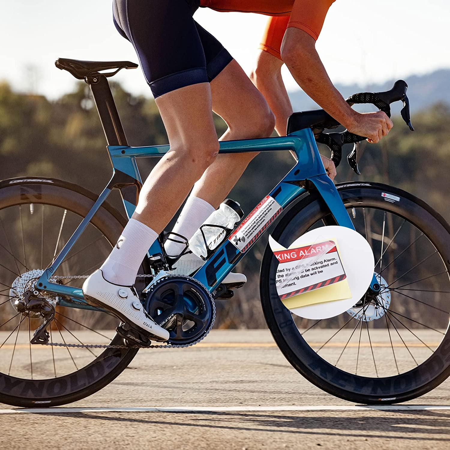 10 Pcs GPS Tracking Sticker, Car Alarm Sticker, Self Adhesive Anti-Theft Car Decals with GPS Tracking Warning Sign, 2 X 4 Inch image number 6