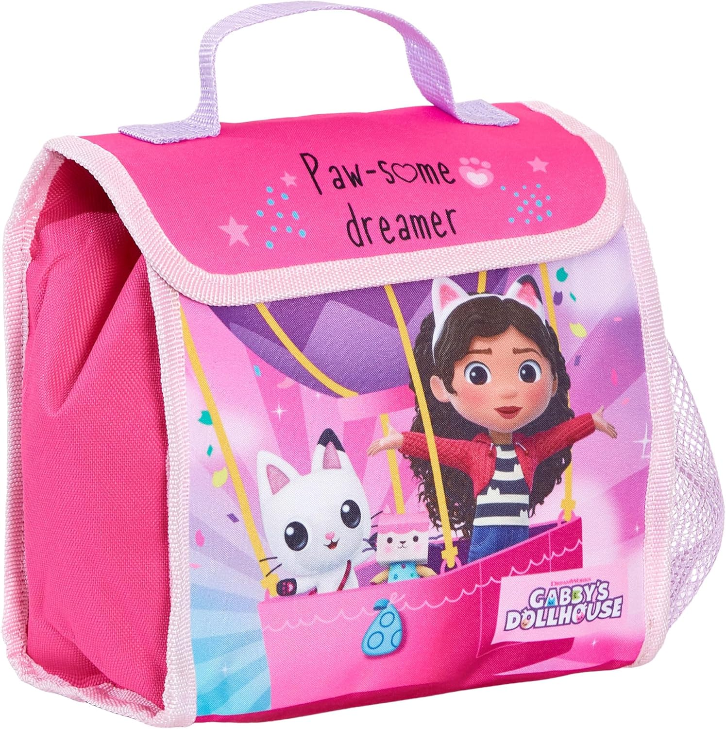 Gabbys Dollhouse Backpack + Lunch Bag + Pencil Case Girls 3 Piece Pandy Paws School Bag Set image number 6