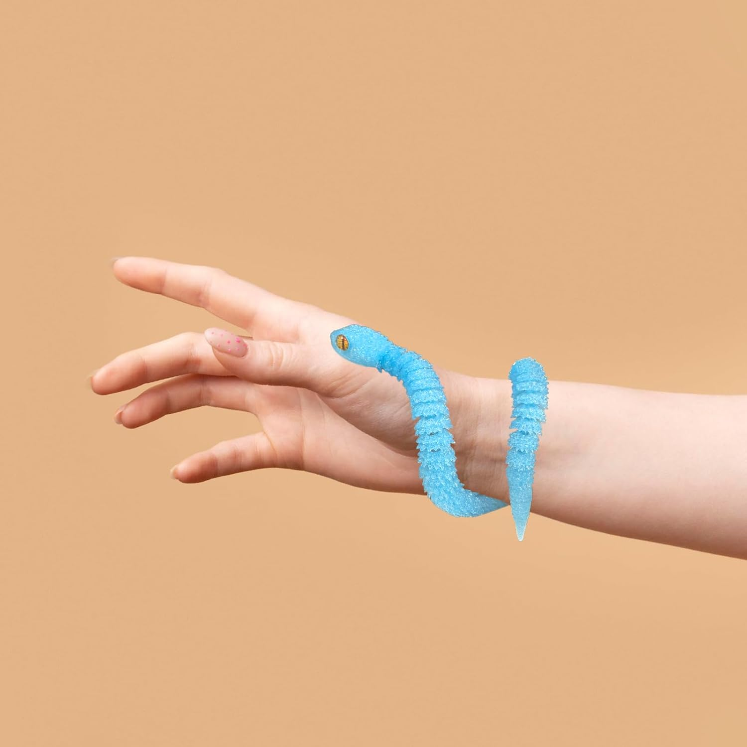 Crystal Snake Toy, 1 PCS 3D Printed Toys for Party, Birthday Gift, Novelty Decoration (Length 30Cm/11.81In, Blue)