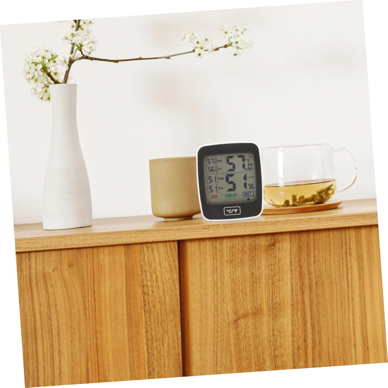 TEHAUX Thermohygrometer Humidity Large Screen Display Temperature Sensor for Accurate Readings Hygrometer for Indoor Use image number 5