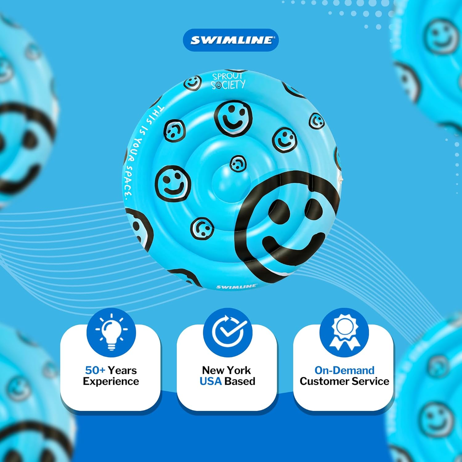 SWIMLINE Originals Floating Island Inflatable Summer Pool Float Rafts | Inflatabale Floaties Raft Pool Lounger | Inflatable Pool Raft for Adults & Kids | Multi Person Party Summer Float Decoration image number 2