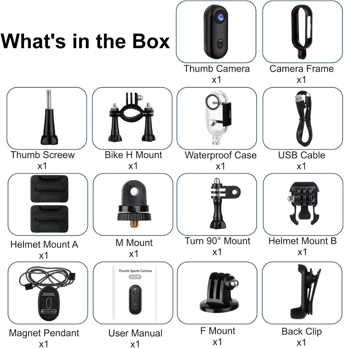 POV Pro 4K Wearable Thumb Camera, Rideview POV Camera with Spring Clip, Portable Mini Body Cam for Vlogging, Helmet Cam for Motorcycle Cycling Travel Pet Walking Sports image number 4