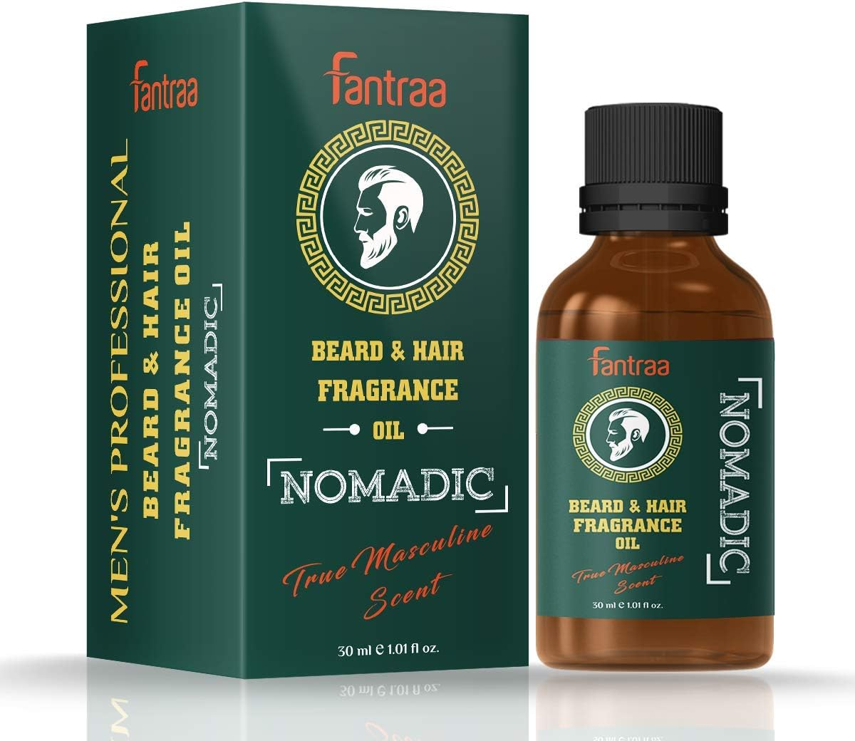 Fantraa Beard and Hair Fragrance Oil - 30 Ml (Nomadic) | for Men | Make Beard Nourish, Soft & Touchable | No Harmful Chemicals | Ideal for Daily Use image number 1