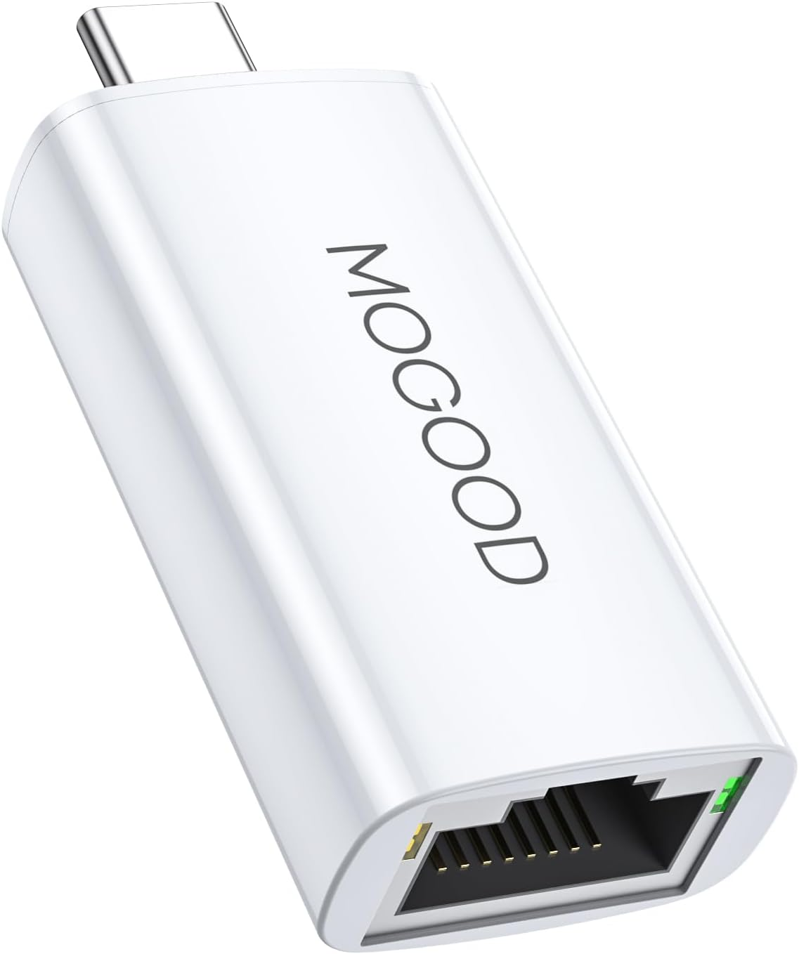 MOGOOD USB C to Ethernet Adapter, Gigabit Ethernet to USB Type C, Type C (Thunderbolt 4/3) to Rj45 Network Internet LAN Adapter for Iphone 15 Pro/Max, Macbook Pro/Air, Ipad Pro and More. image number 1