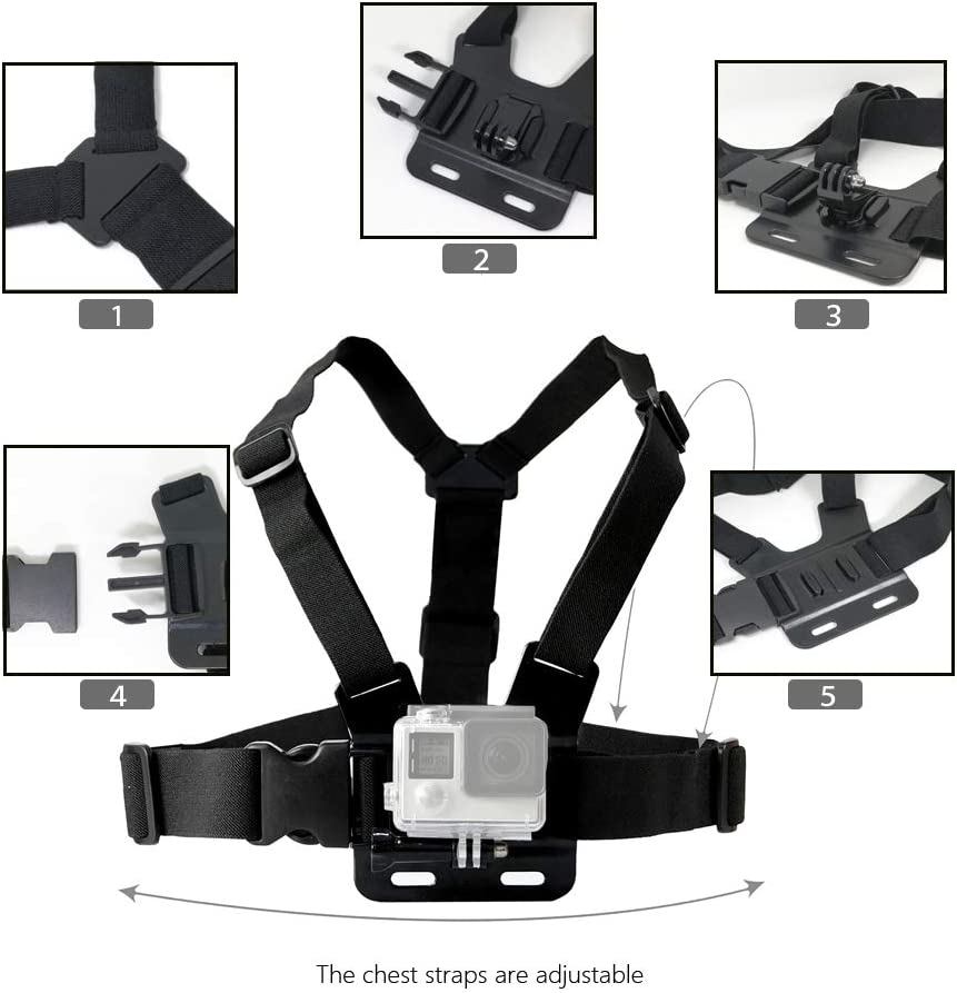 Adjustable Cellphone Selfie Chest Mount Harness Strap with Cell Phone Clip Holder for Iphone 16 15 14 13 12 11 Pro Max Xs XR Max X image number 1
