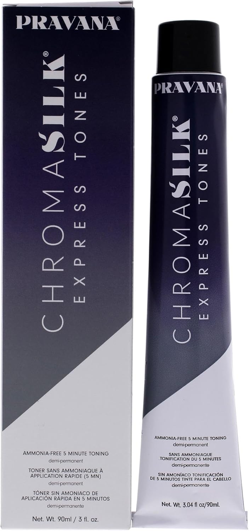 Pravana Chromasilk Express Toner Hair Color 90 Ml, Smokey Silver