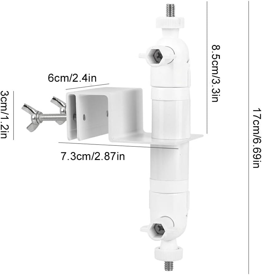 SUIOPPYUW No-Drill Gutter Mount for Eufycam Securely Clip Camera in Minutes for Security Stainless Steel Mounting Bracket, White image number 3