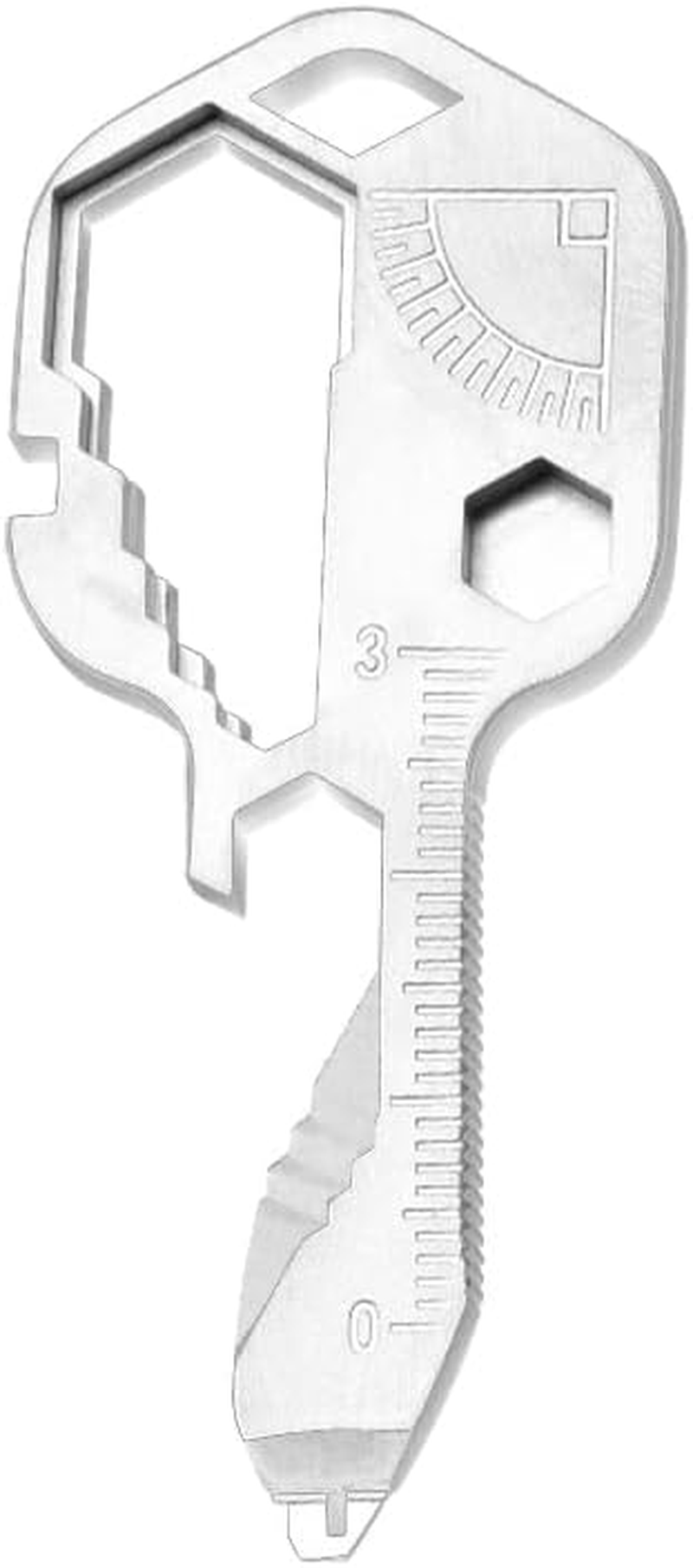 24 in 1 Key Shaped Pocket Tool, Multi-Tool Key Shaped Pocket Keychain Bottle Opener Wrench Ruler Tools for Drill Drive, Screwdriver, File, Bottle Opener, Wrench, Ruler, Wrench, Stripping