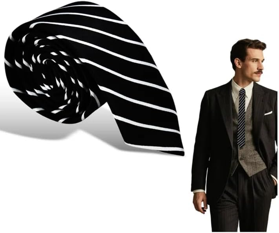 Halloween Leopard Print Neckties for Business Casual Striped Tie for Men Women Vintage Polka Dot Ties for Cosplay Costumes