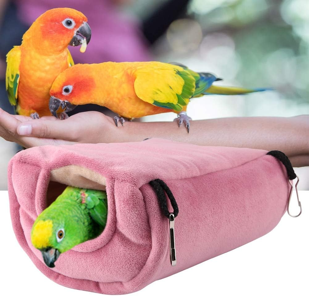 Winter Warm Bird Nest, Windproof Warm Parrot Nest Plush Hammock Hanging Swing Bed Cave for Pet Bird(Large) image number 4