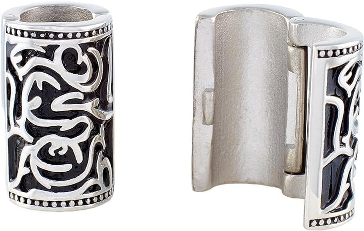 VALHALLA Beads Beard Hair Open-Close Vikings Stainless Steel Braiding Beads Dreadlocks Hair Jewelry Hair Decoration, Stainless Steel